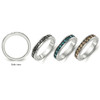 14k White Gold Channel Set Color Diamond Wedding Band 4mm Stackable Ring 3/4 Ct.