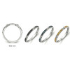 14k White Gold Colored Diamond Wedding Band 'X' Hugs Slim Stackable Ring 1/10 Ct
