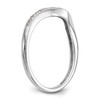 14k White Gold Diamond Wedding Band 1.25mm Slim Contour Anniversary Ring 1/20 Ct
