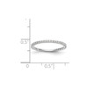 14k White Gold Round Diamond Wedding Band 3/4 Eternity Anniversary Ring 1/3 Ct.