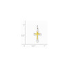 .925 Sterling Silver & Vermeil Cut Out Double Cross Children's Charm
