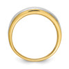 14k Two Tone Gold Men's Diamond Wedding Band 7.5mm Anniversary Ring 1/4 Ct.
