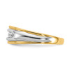 14k Two Tone Gold Men's Diamond Wedding Band 7.5mm Anniversary Ring 1/4 Ct.