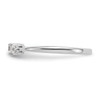 14k White Gold Three Stone Diamond Cathedral Engagement Promise Ring 1/4 Ct.