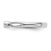 14k White Gold Round Diamond Flower Engagement Split Shank Promise Ring 0.03 Ct.