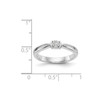 14k White Gold Round Diamond Flower Engagement Split Shank Promise Ring 0.03 Ct.
