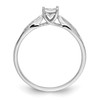 14k White Gold Miracle Set Diamond Square Engagment Promise Ring 1/20 Ct.