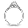 14k White Gold Princess Diamond Square Engagement Infinity Promise Ring 1/3 Ct.