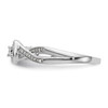 14k White Gold Princess Diamond Square Engagement Infinity Promise Ring 1/3 Ct.