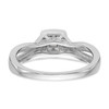 14k White Gold Princess Diamond Square Engagement Infinity Promise Ring 1/3 Ct.