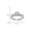 14k White Gold Princess Diamond Square Engagement Infinity Promise Ring 1/3 Ct.