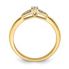 14k Yellow Gold Solitaire Diamond Engagement Tiered Promise Ring 1/8 Ct.