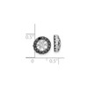 14k White Gold Prong Set Black Diamond Halo Stud Earring Jacket 1/4 Ct to 1/2 Ct