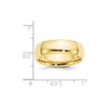 10K Yellow Gold 7mm Comfort Fit Wedding Band Solid Ring Sizes 4 - 14