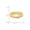 10K Yellow Gold 5mm Double Milgrain Wedding Band Comfort Fit Ring Sizes 4 - 14
