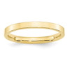 10K Yellow Gold 2.5mm Comfort Fit Flat Wedding Band Solid Ring Sizes 4 - 14