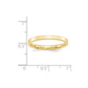 10K Yellow Gold 2.5mm Comfort Fit Flat Wedding Band Solid Ring Sizes 4 - 14