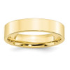 10K Yellow Gold 5mm Flat Comfort Fit Wedding Band Solid Ring Sizes 4 - 14