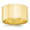 10K Yellow Gold 12mm Flat Wedding Band Lightweight Machined Ring Sizes 4 - 14