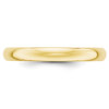10K Yellow Gold 3mm Half Round Wedding Band Solid Machined Ring Sizes 4 - 14