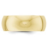10K Yellow Gold 8mm Half Round Wedding Band Solid Machined Ring Sizes 4 - 14
