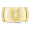 10K Yellow Gold 12mm Half Round Wedding Band Solid Machined Ring Sizes 4 - 14