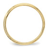10K Yellow Gold 3mm Milgrain Half Round Wedding Band Solid Ring Sizes 4 - 14