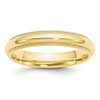 10K Yellow Gold 4mm Milgrain Comfort Fit Wedding Band Half Round Ring Sz 4 - 14