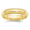 10K Yellow Gold 5mm Milgrain Comfort Fit Wedding Band Half Round Ring Sz 4 - 14