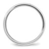 10k White Gold Unisex 5mm Comfort Fit Beveled Edge Wedding Band Sizes 4 to 14