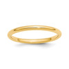 14k Yellow Gold Unisex Standard 2mm Comfort Fit Wedding Band Sizes 4 to 14