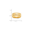 14k Yellow Gold Unisex 8mm Comfort Fit Double Milgrain Wedding Band Size 4 to 14
