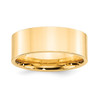 14k Yellow Gold Unisex 8mm Standard Comfort Fit Flat Wedding Band Sizes 4 to 14