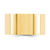 14k Yellow Gold Unisex 12mm Standard Comfort Fit Flat Wedding Band Sizes 4 to 14