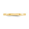14k Yellow Gold Unisex Lightweight 2mm Flat Wedding Band Sizes 4 to 14