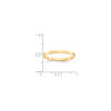 14k Yellow Gold Unisex Lightweight 2mm Flat Wedding Band Sizes 4 to 14