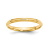 14k Yellow Gold Standard Fit 2.5mm Half Round w/ Edge Wedding Band Sizes 4 to 14