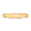 14k Yellow Gold Standard Fit 4mm Half Round w/ Edge Wedding Band Sizes 4 to 14