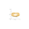 14k Yellow Gold Standard Fit 5mm Half Round w/ Edge Wedding Band Sizes 4 to 14