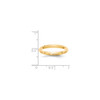 14k Yellow Gold Unisex 2.5mm Comfort Fit Knife Edge Wedding Band Sizes 4 to 14