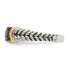 Black Diamond Ring Sterling Silver & 14K Gold Accent .125 Ct Sz 6-8 Shey Couture