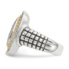 Diamond Ring .925 Sterling Silver & 14K Gold Accent 0.25 Ct Sz 6-8 Shey Couture