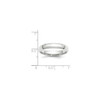 14k White Gold Unisex 4mm Beveled Edge Comfort Fit Wedding Band Sizes 4 to 14