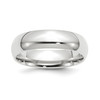14k White Gold Unisex Standard 6mm Comfort Fit Wedding Band Sizes 4 to 14