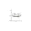 14k White Gold Lightweight 4mm Comfort Fit Flat Wedding Band Sizes 4 to 14
