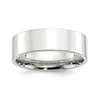 14k White Gold Lightweight 7mm Comfort Fit Flat Wedding Band Sizes 4 to 14