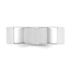 14k White Gold Lightweight 7mm Comfort Fit Flat Wedding Band Sizes 4 to 14