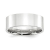 14k White Gold Lightweight 8mm Comfort Fit Flat Wedding Band Sizes 4 to 14