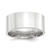 14k White Gold Unisex Lightweight 10mm Comfort Fit Wedding Band Sizes 4 to 14
