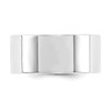 14k White Gold Unisex Lightweight 10mm Comfort Fit Wedding Band Sizes 4 to 14